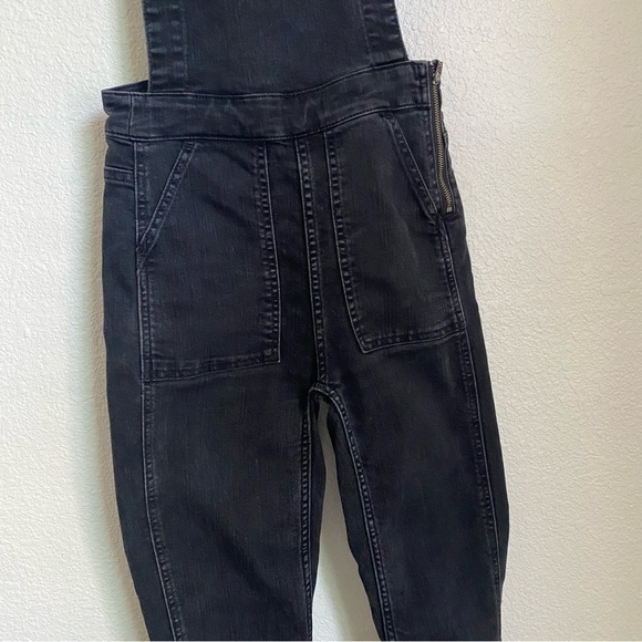 Madewell Black Skinny Overalls in Lunar Wash Size XXS - Picture 4 of 11